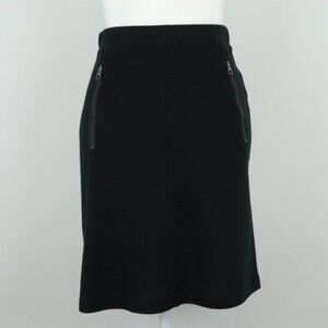 Marc O'Polo Cozy Double Face Women's Size 34 Black Wool Blend Knit Pencil Skirt